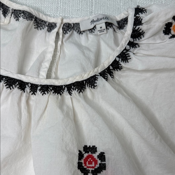 Madewell White Embroidered Blouse - Picture 4 of 5